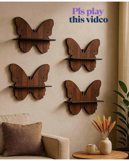Butterfly wall shelf ( Pack of 4 )