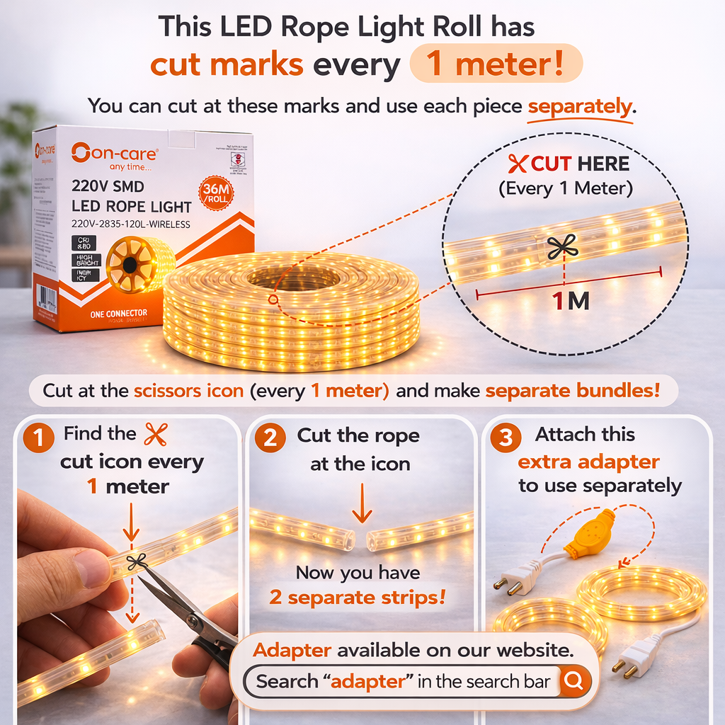 Oncare 25 MTR SMD ROPE LIGHT