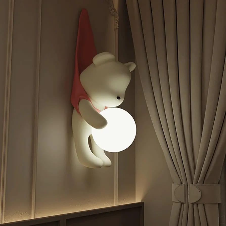 Moon Hug Bear Wall Light 🐻🌙