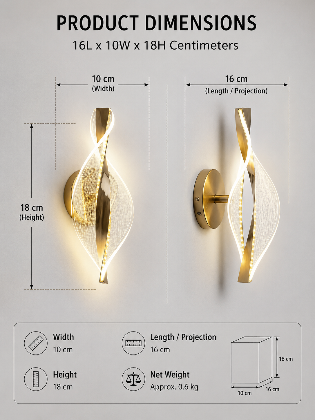Luxe Twist Wall Light ✨