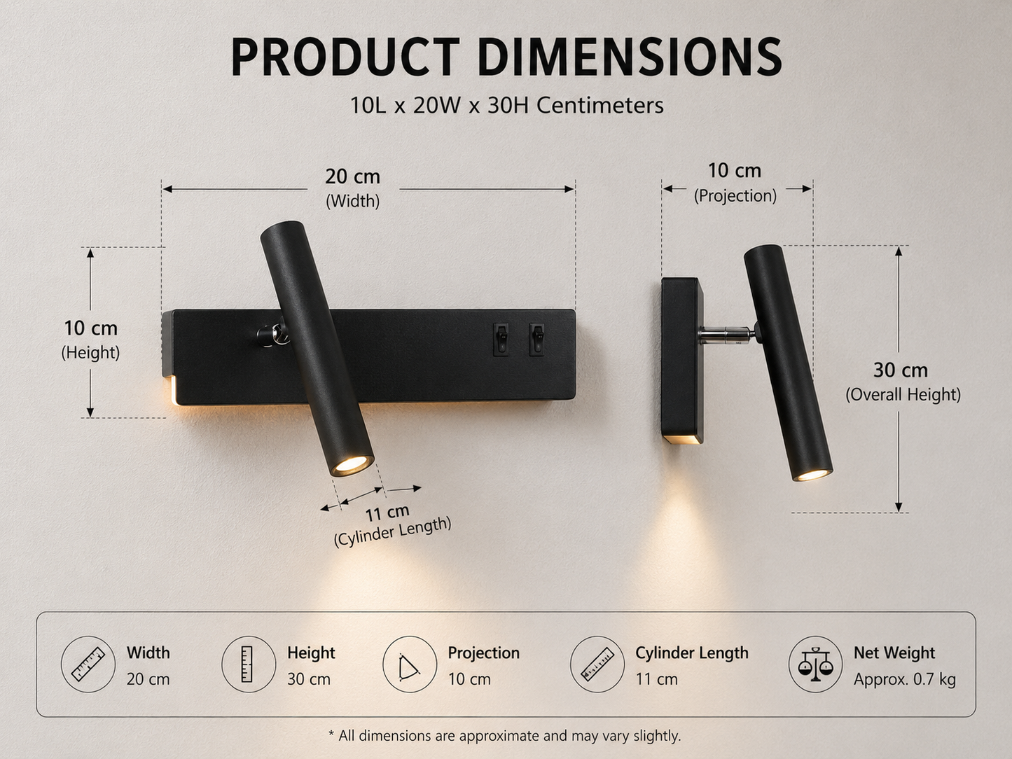 NeoRay Wall Light ( 3 colour )