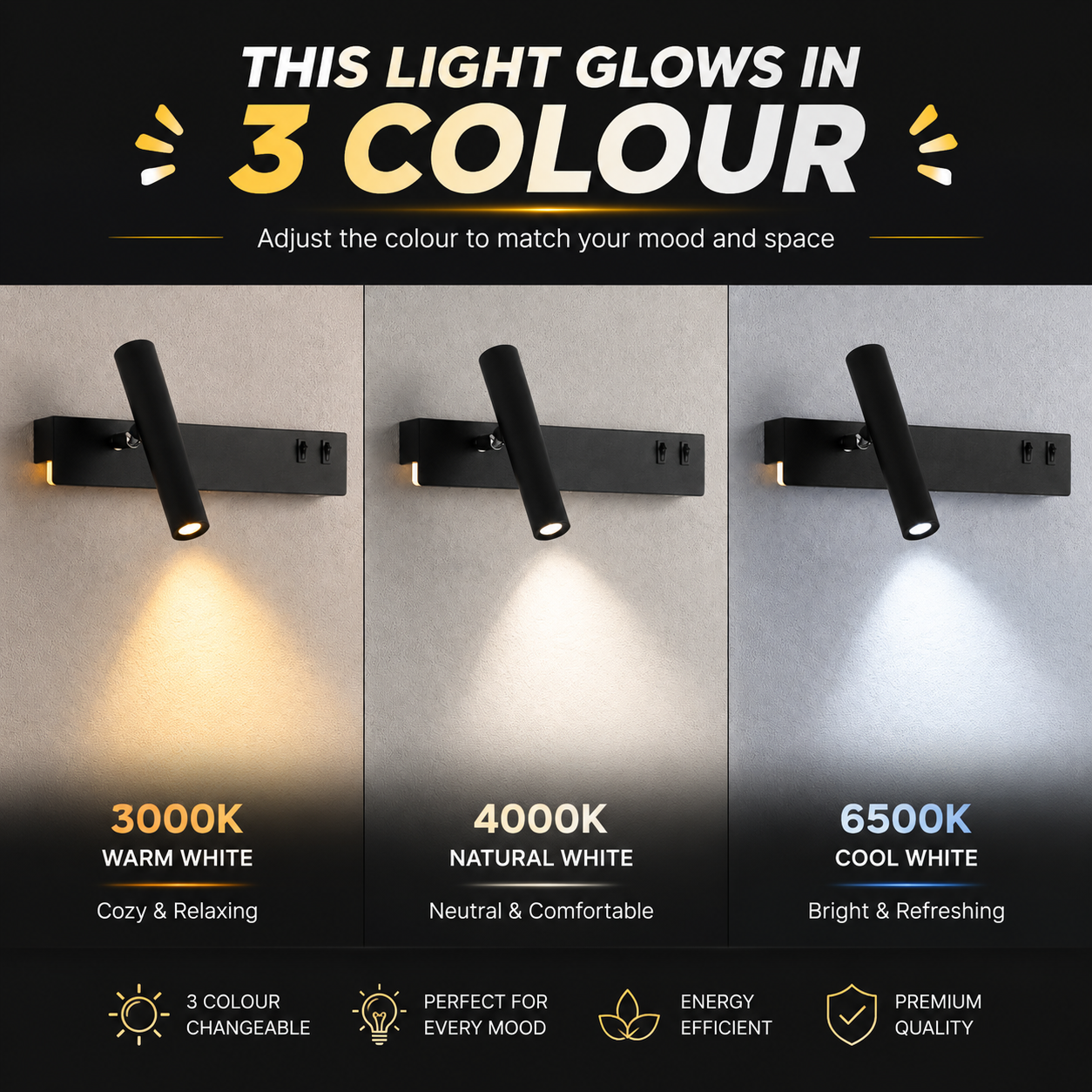 NeoRay Wall Light ( 3 colour )
