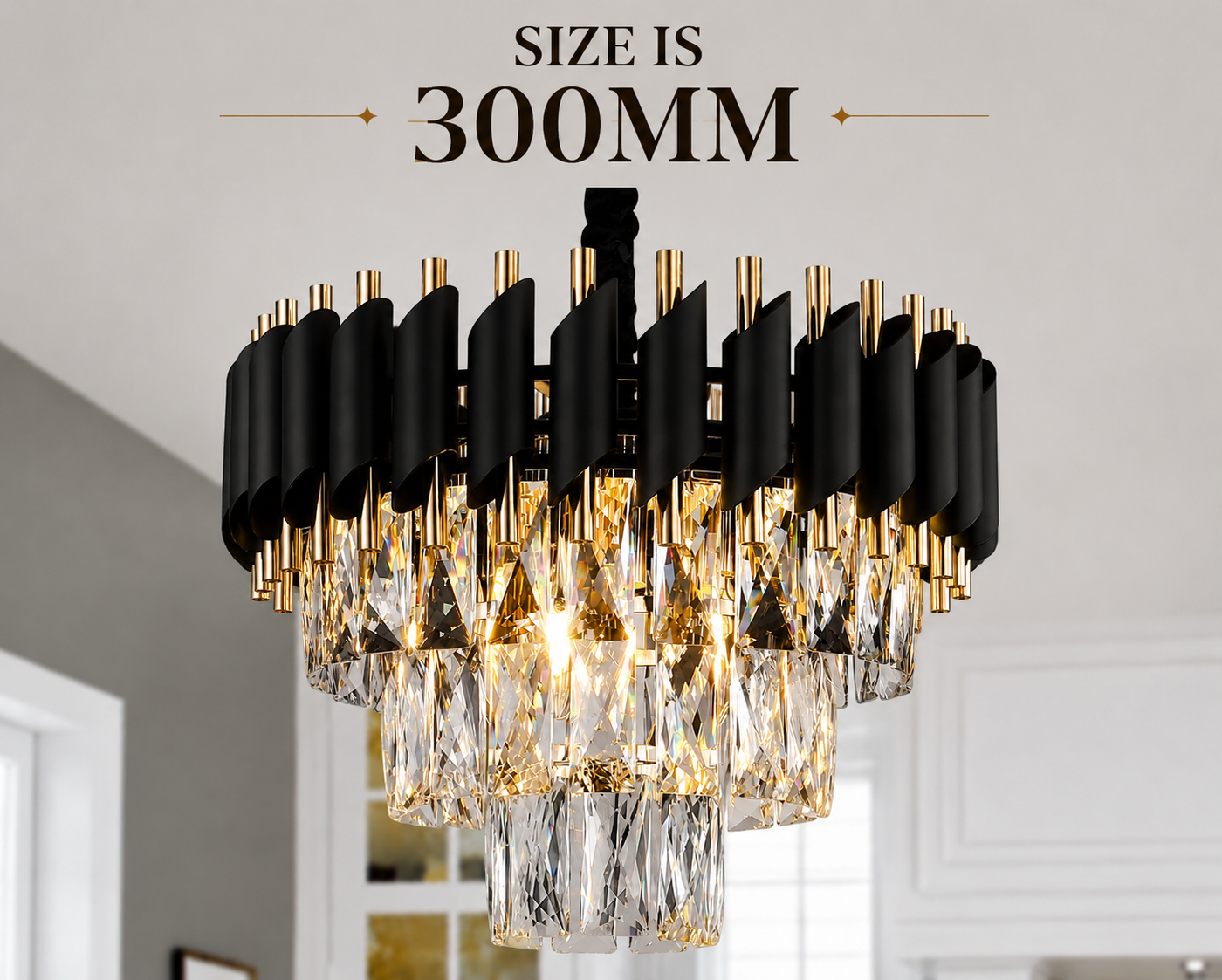 Black Regent Chandelier 🏛️( 3 COLOUR )