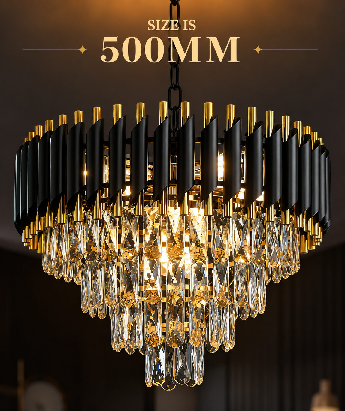 Black Regent Chandelier 🏛️( 3 COLOUR )