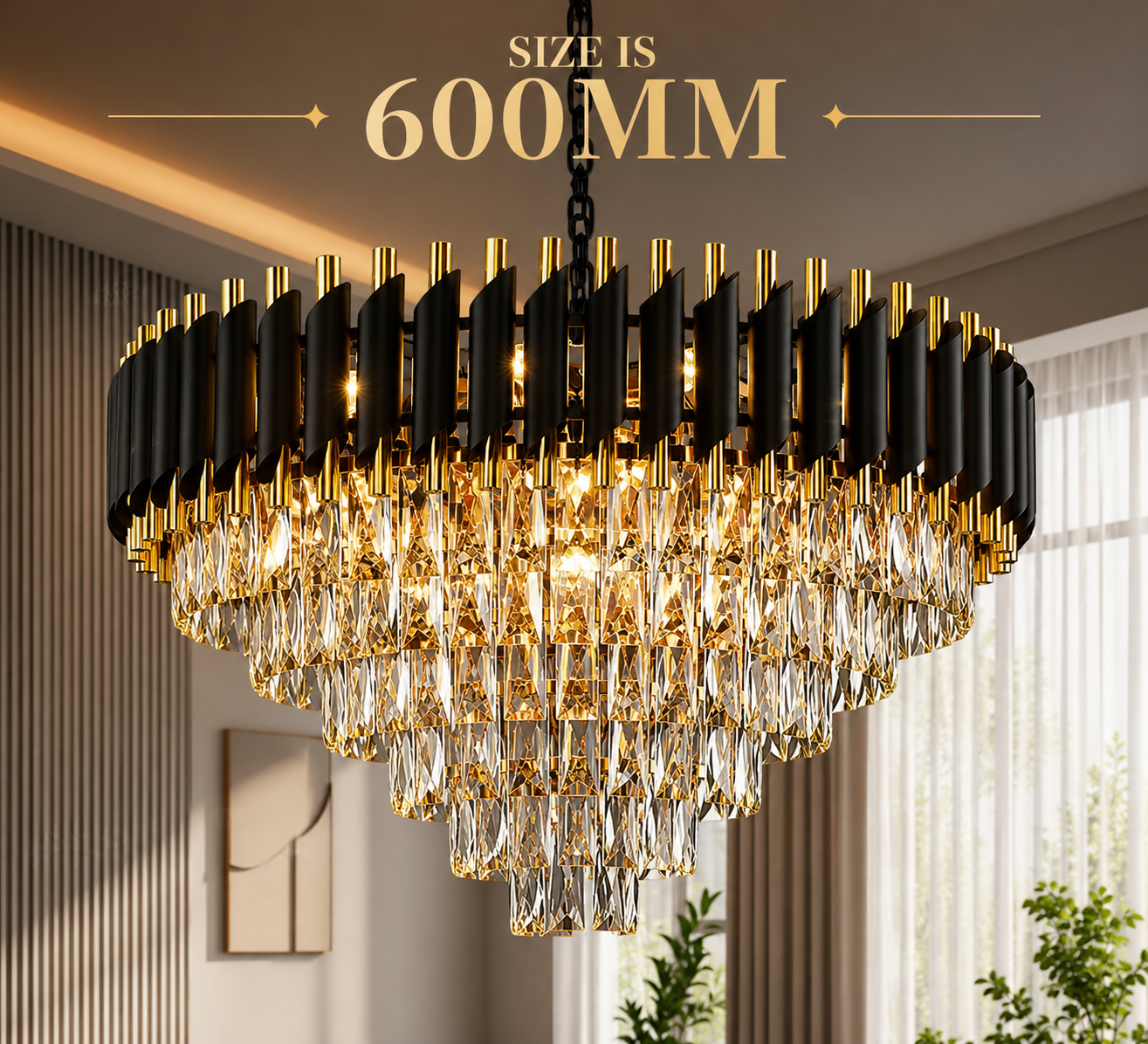 Black Regent Chandelier 🏛️( 3 COLOUR )