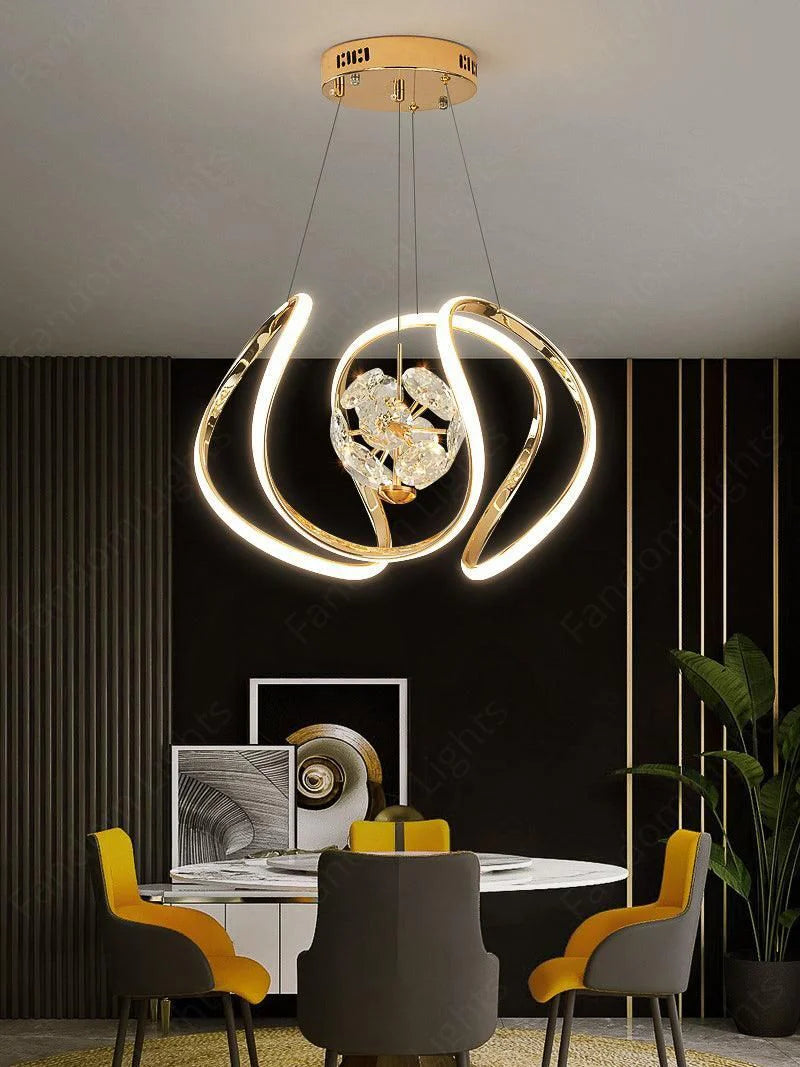 Golden Crystal Ceiling Light ( 3 colours )