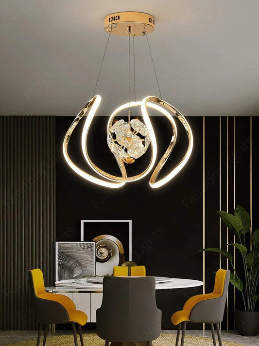 Golden Crystal Ceiling Light ( 3 colours )