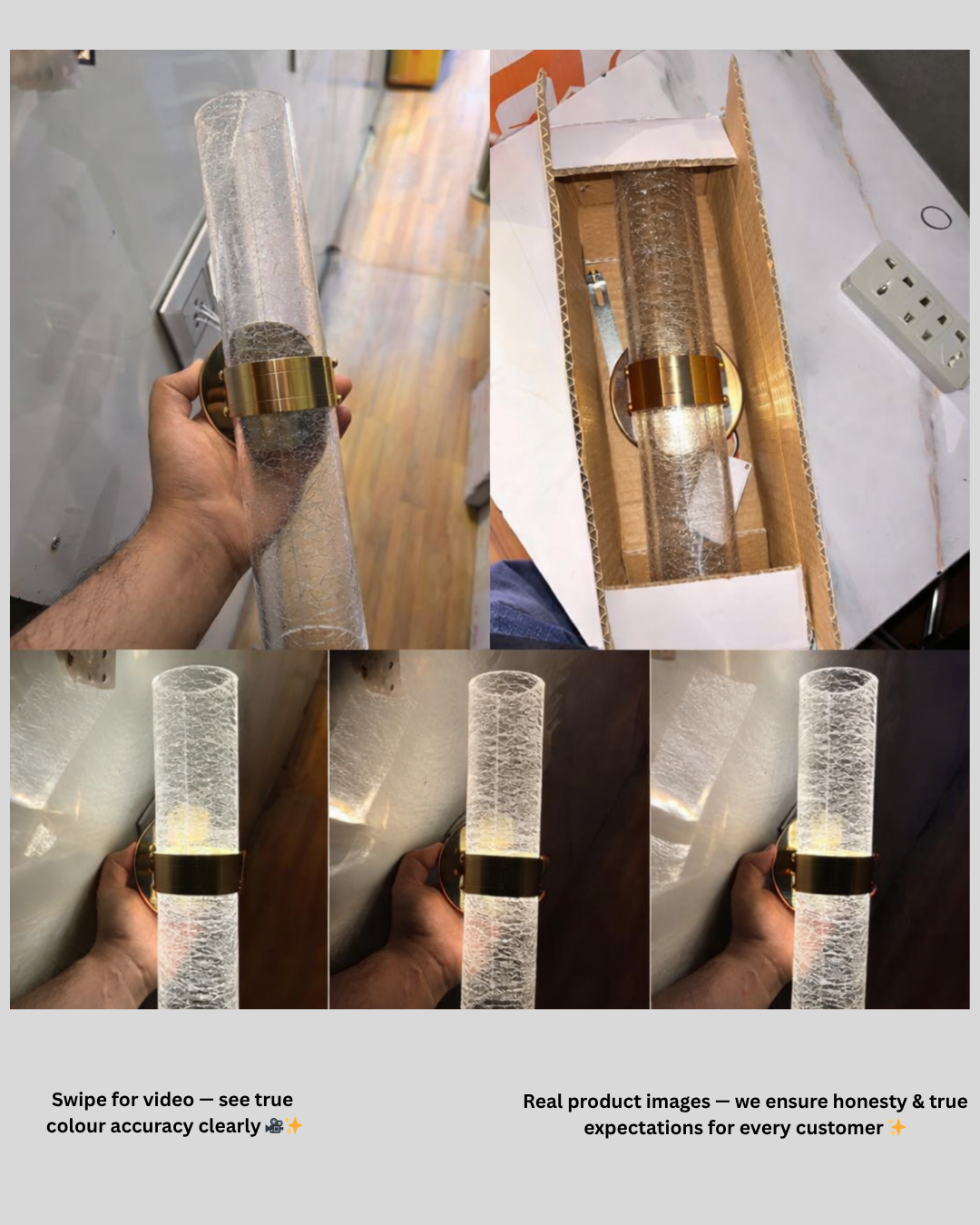 LumiCrystal Wall Sconce ( 3 colour )