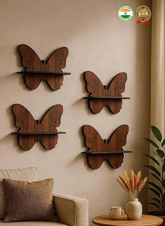 Butterfly wall shelf ( Pack of 4 )
