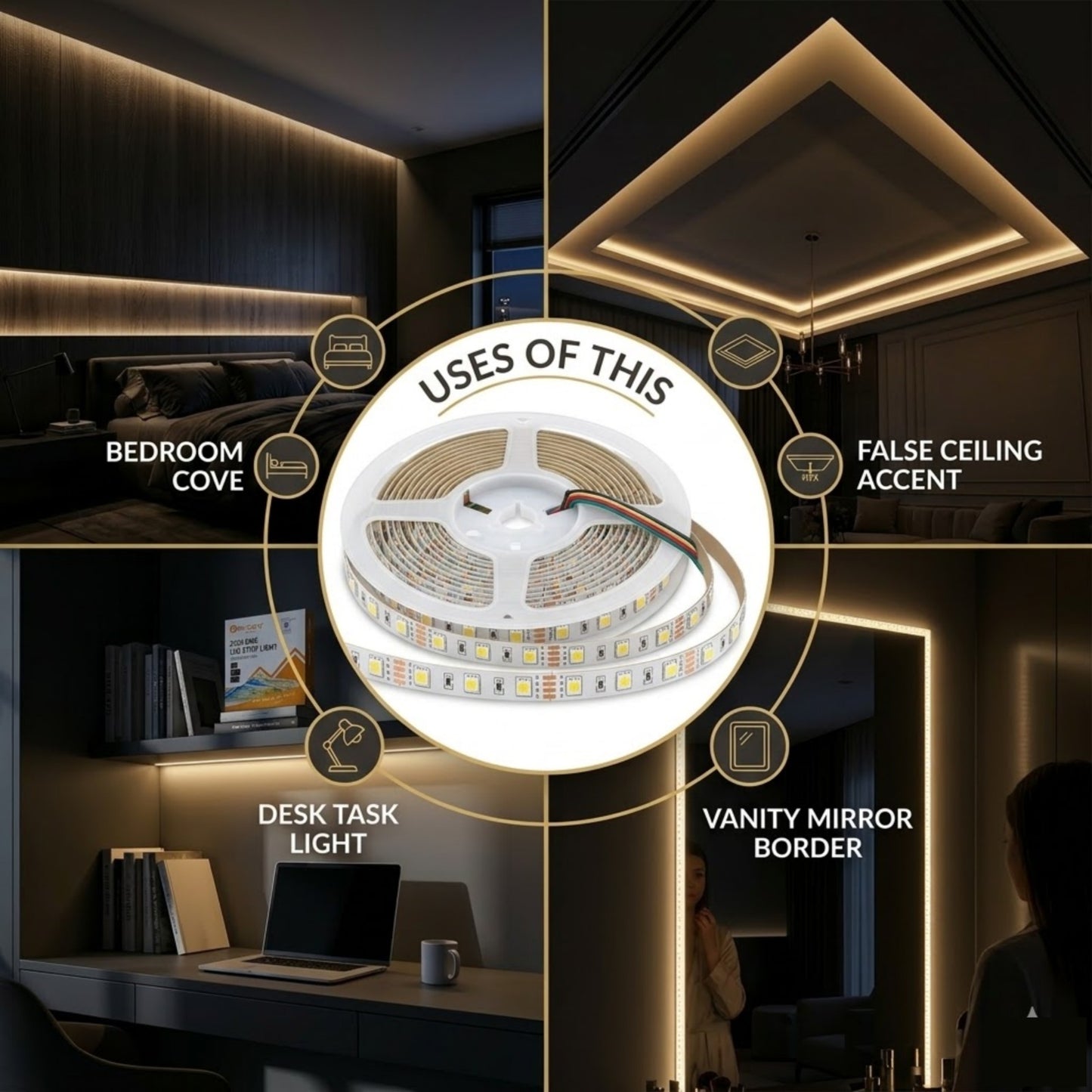 Oncare 10 meter direct strip light (double tape on back side)